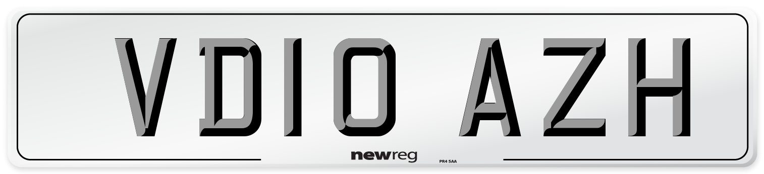 VD10 AZH Number Plate from New Reg
